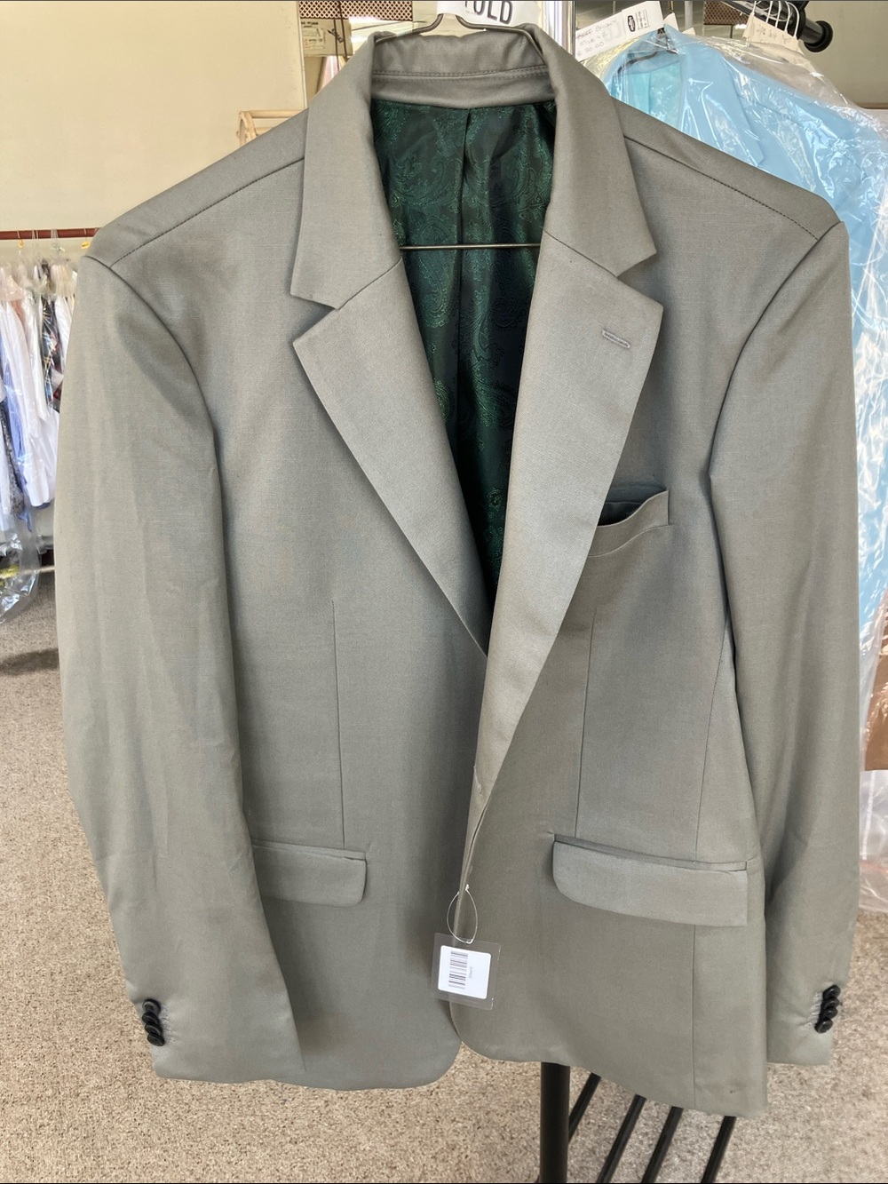 French Crown | Men's Olive Green Single-Breasted Blazer